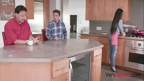 Brunette Stepmom Lets Stepson Put His Cock Inside Her-Melissa Lynn