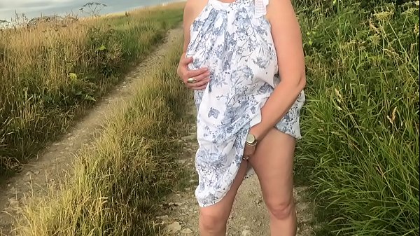 Wife naked and playing outdoors and playing