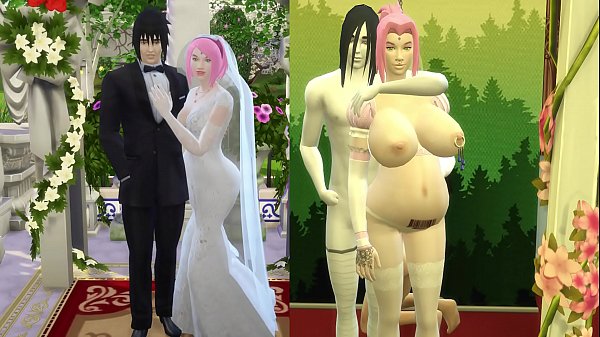 Sakura's Wedding Part 4 Naruto Hentai Obedient and Domesticated Wife Pregnant from her homes in front of her Cuckold and Sad Husband Netorare