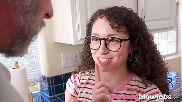 The curly haired Pixie Smalls is showing appreciation to her handyman through a personal and sensual blowjob.