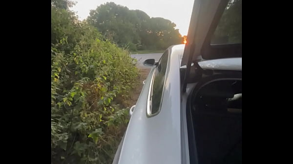 Step mom young fucked in a parking lot, he cums in her wet pussy, creampie