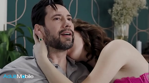 ADULTMOBILE - Slender Brunette Gets Pounded In Missionary Before Getting A Load All Over Her Trimmed Bush