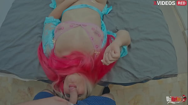 Stepmom masturbates her pussy with a vibrator while I fuck her in her mouth and pussy